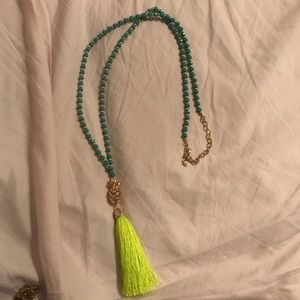 NWOT pineapple tassel necklace