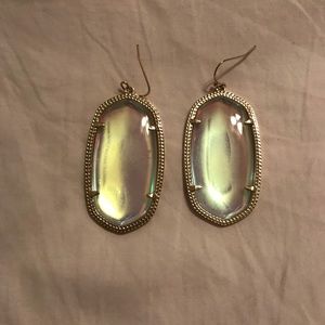 Clear iridescent Danielle earrings.