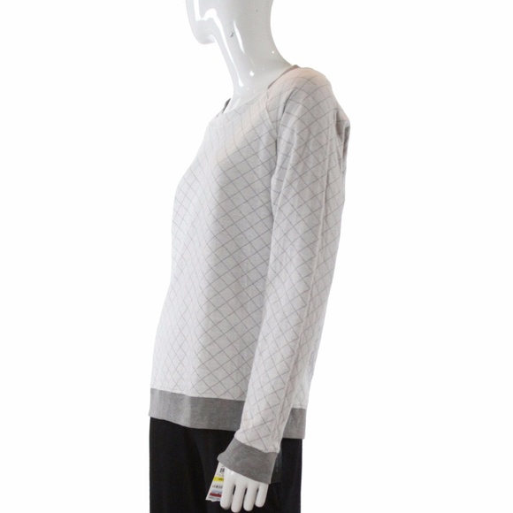 Alfani Quilted Style Long Sleeve Pajama Top M NWT - Picture 2 of 4