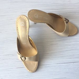 St. John Gold Heeled Sandals