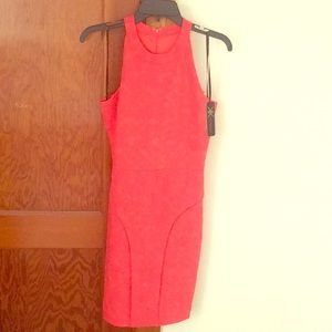 KK Peplum Dress/coral