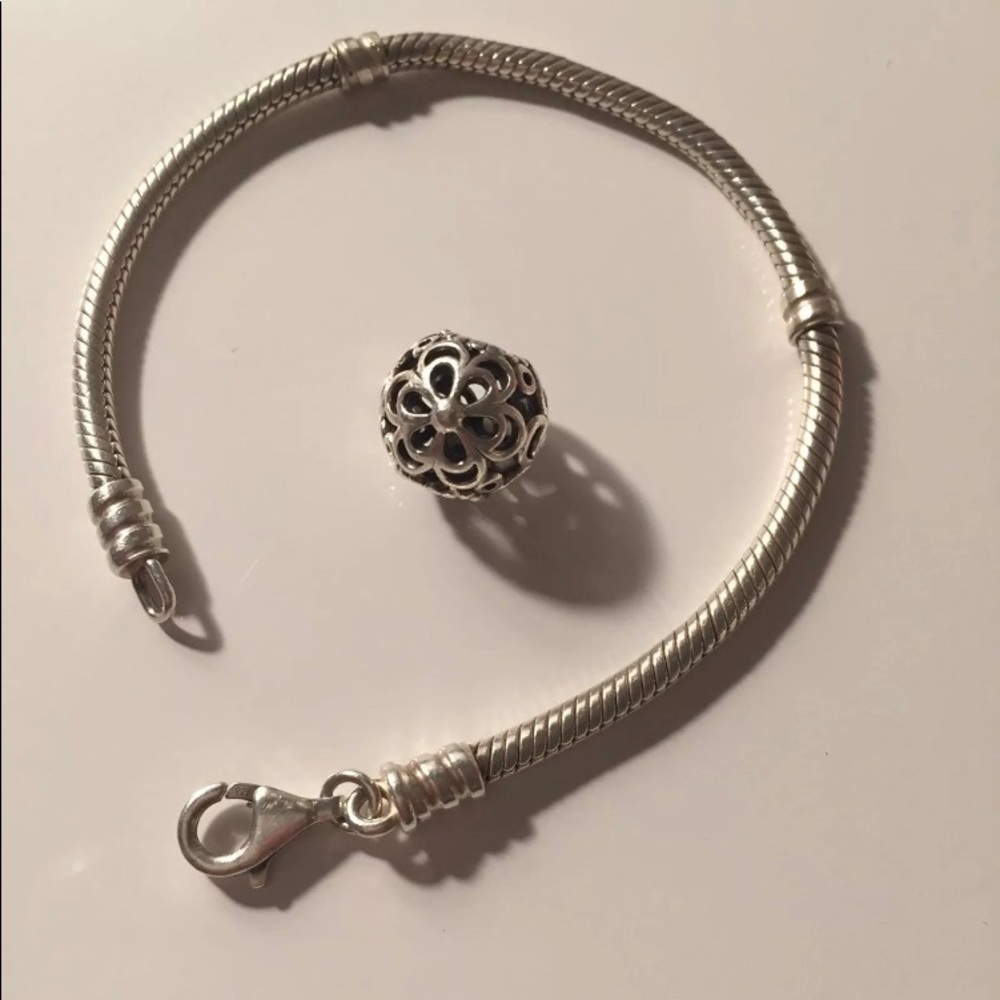Pandora bracelet with charm