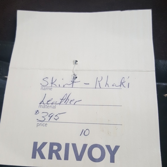 Beautiful green leather skirt - Picture 2 of 4