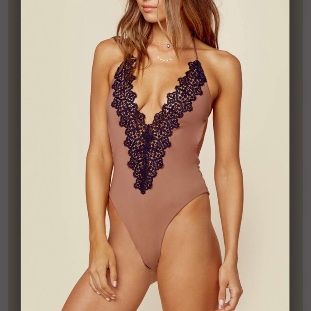 NWOT Blue Life Mirage Halter One Piece (S)