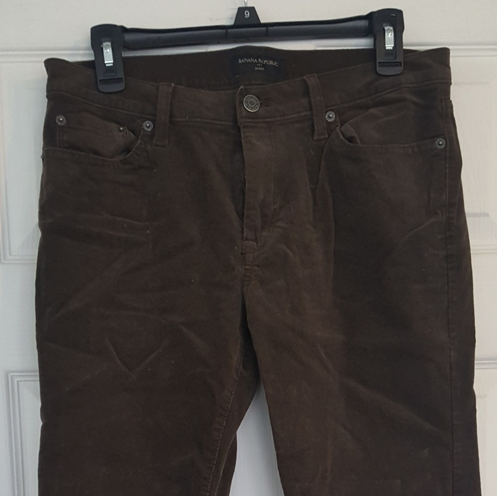 Brown skinny corduroy pants from Banana Republic