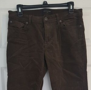 Brown skinny corduroy pants from Banana Republic