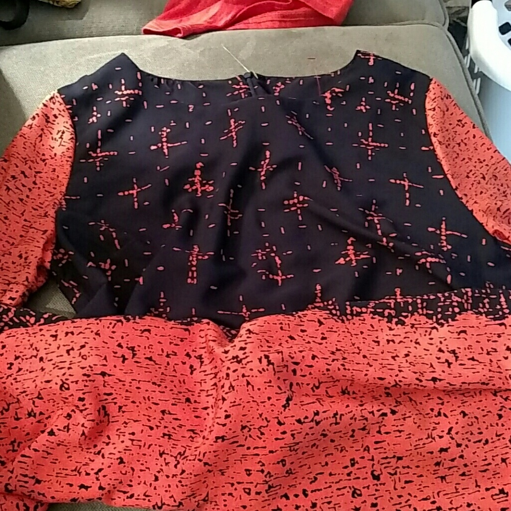 Beautiful Navy and orange mini dress