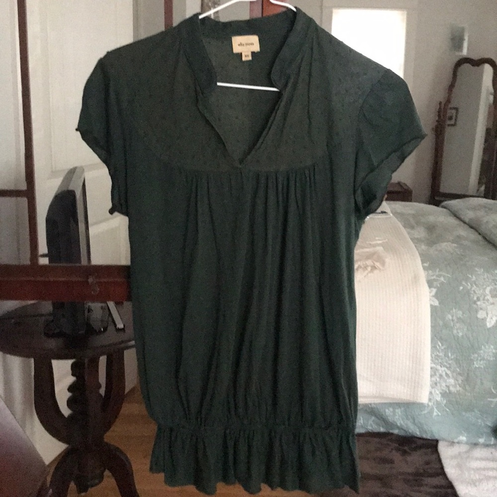 Forest Green Ruched Waist Top