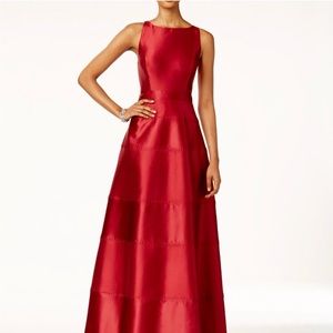 Halter racerback maxi dress with stripe design