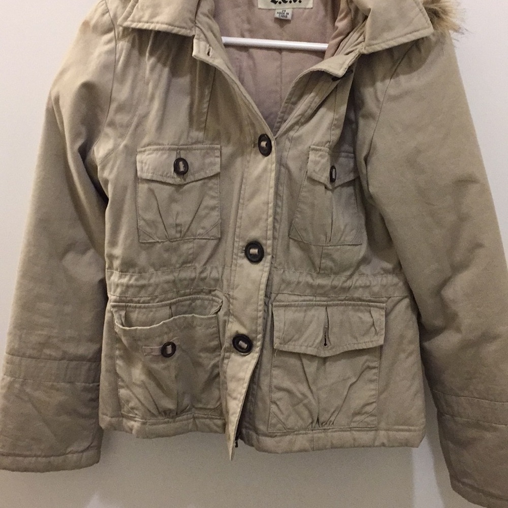 Jacket with furry hood