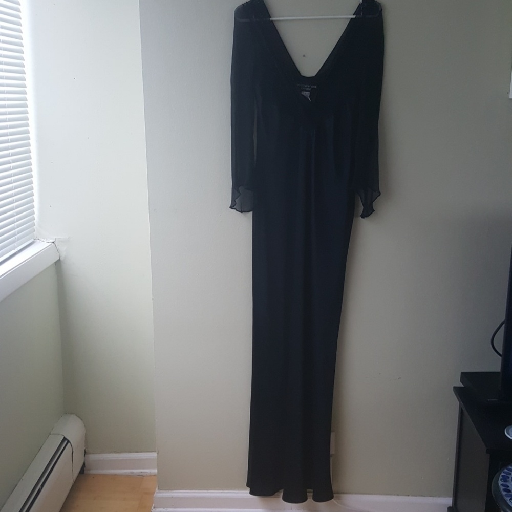 Black evening long dress
