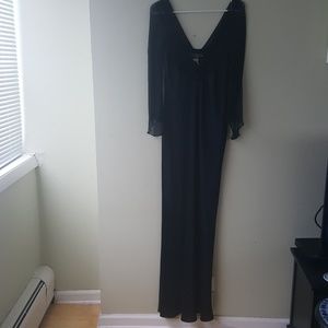 Black evening long dress