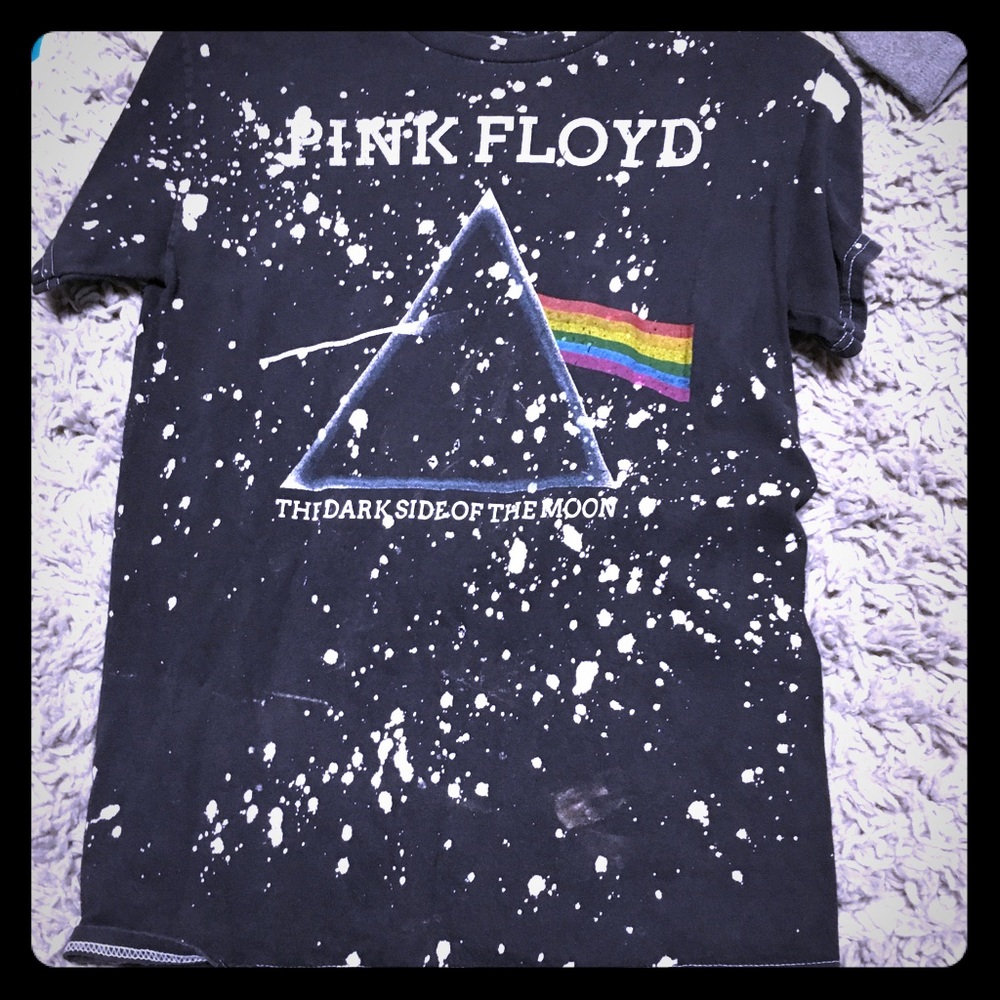 Bleach splatter Pink Floyd Shirt