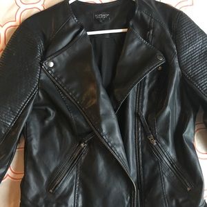 Top shop faux black leather jacket
