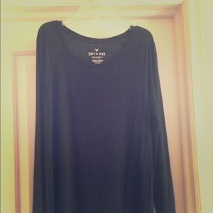 American Eagle Black Jegging Long Sleeve Shirt