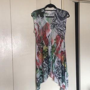 Alberto Makli sleeveless asymmetrical top