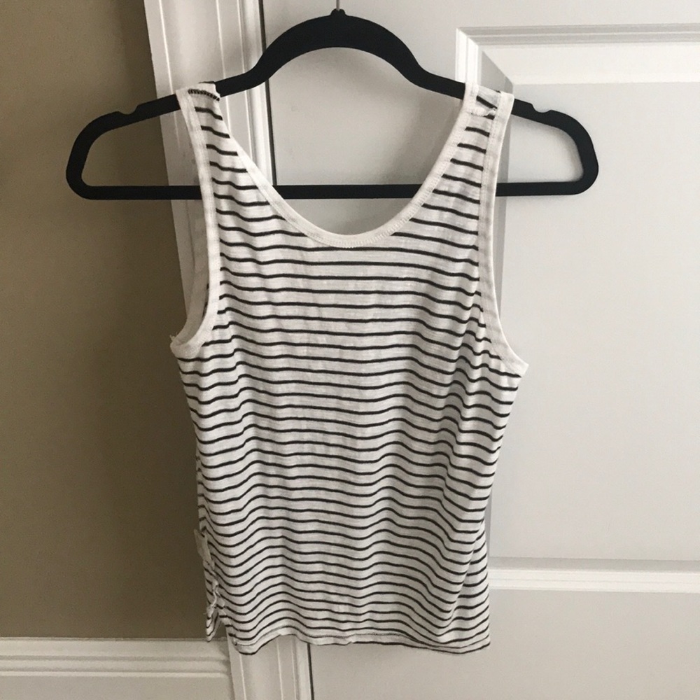 Black and White Striped Blouse