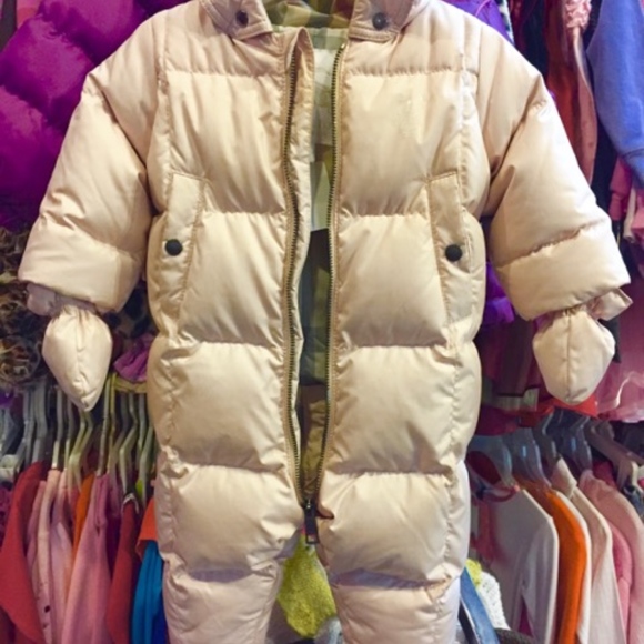 infant burberry snowsuit