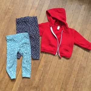 Lot of American apparel hoodie and gap leggings