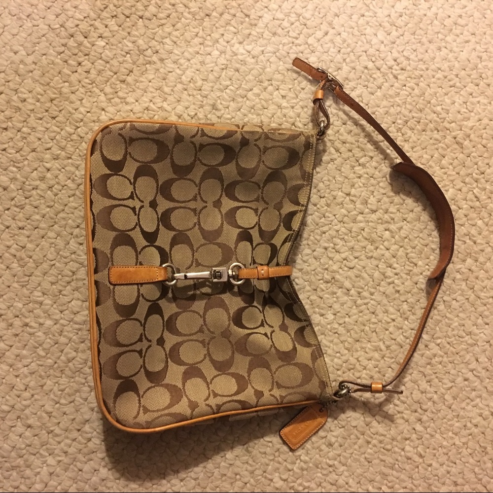 Tan Coach Shoulder Bag