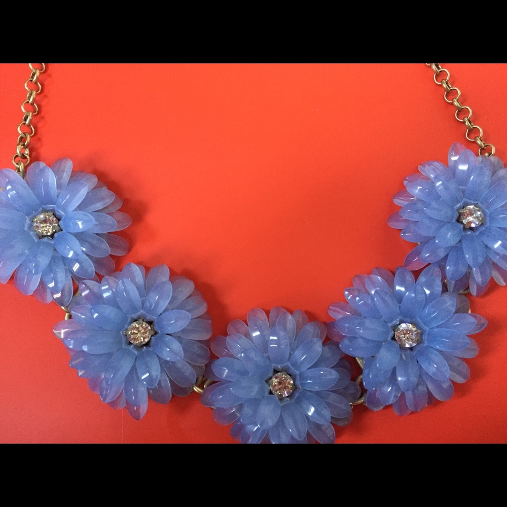 Jcrew crystal floral burst necklace