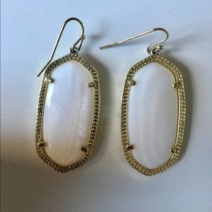 KS White Pearl Lee drop earrings