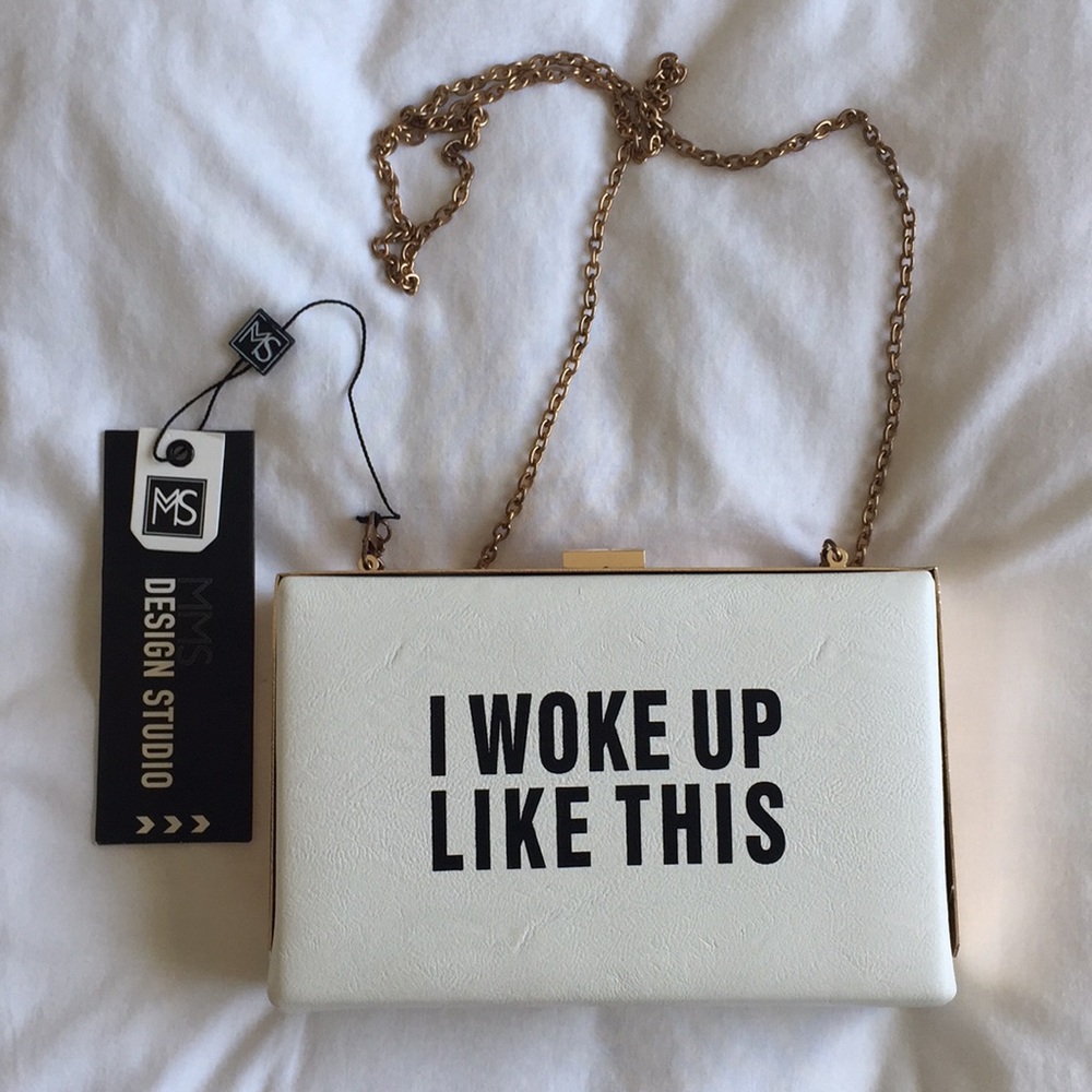 I woke up like this clutch purse handbag