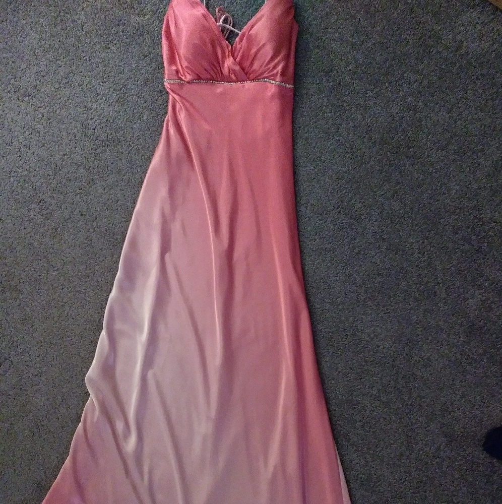 Elegant Pink&white prom dress size 7/8