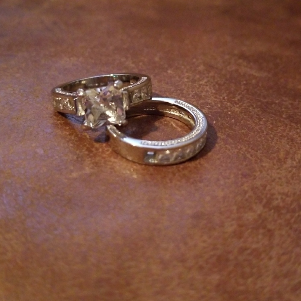 Sterling silver wedding set from qvc