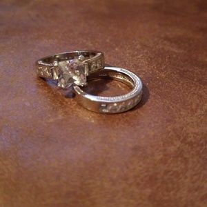 Sterling silver wedding set from qvc