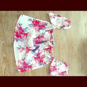 Floral off the shoulder shirt
