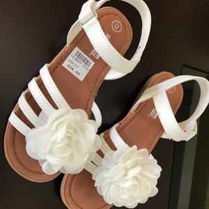 Girl white sandals- toddler size 12