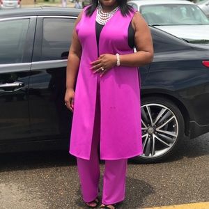 Fuchsia Pants Suits