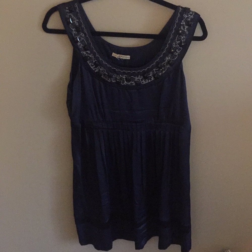 Kensie SILK tunic top / dress size 8