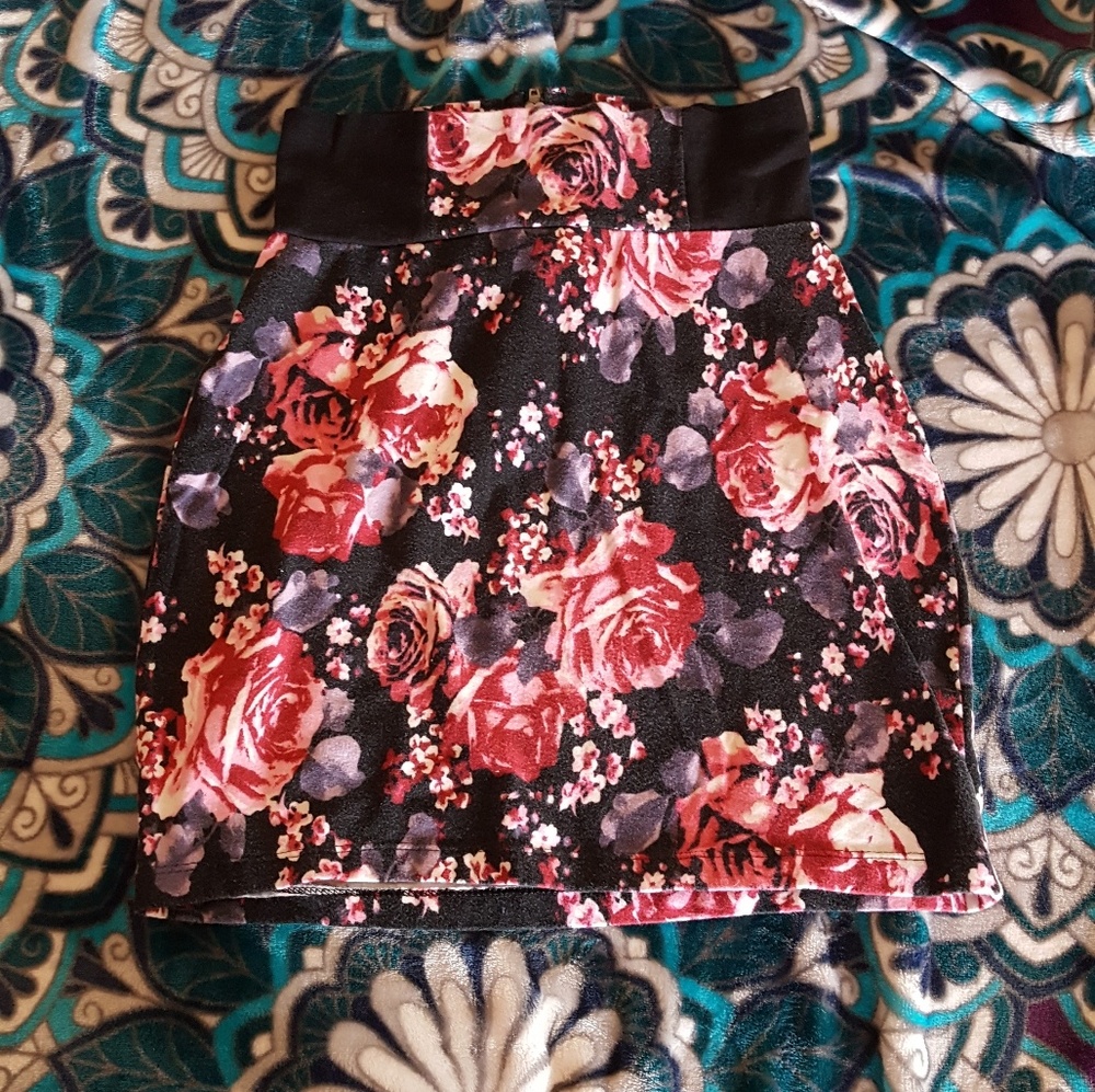 Floral Mini Skirt