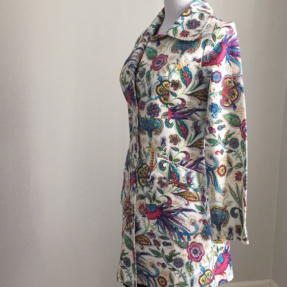 Cute & Playful Peacock Floral Paisley Jacket! 🌷💜 - Picture 3 of 10