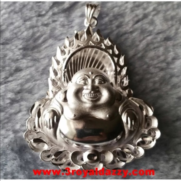 Buddha .999 Solid Silver Extra Large Pendant - Picture 1 of 4