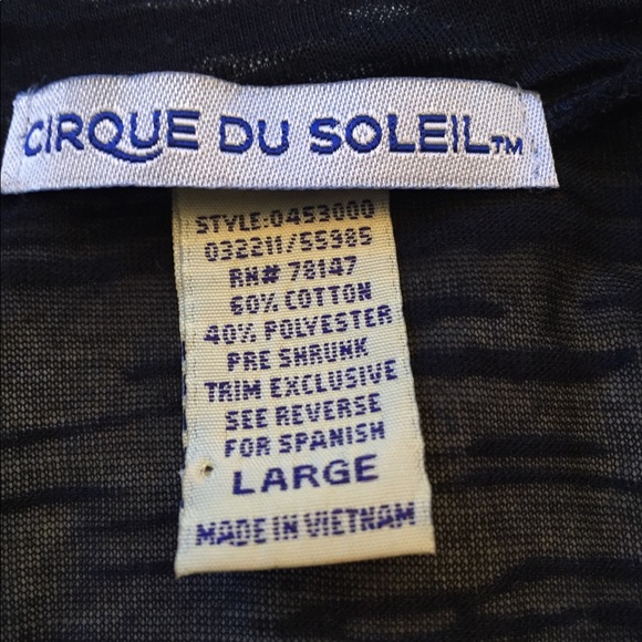 Cirque Du Soleil burnout blouse-sz Large-NEW - Picture 4 of 4