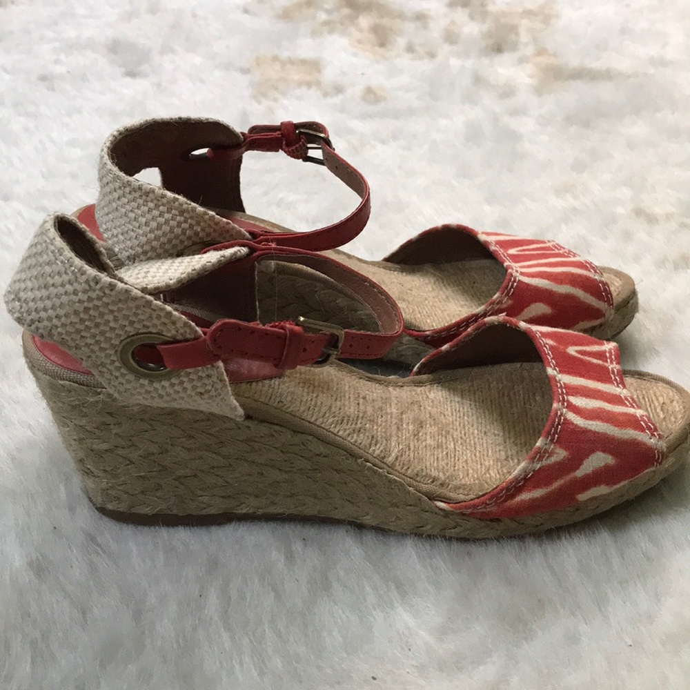 Lucky Brand Wedges Peep Toe Sz 7.5