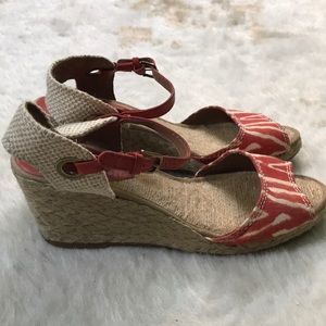 Lucky Brand Wedges Peep Toe Sz 7.5