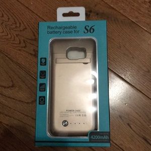 Samsung Galaxy s6 4200mAh Battery Case Gold Color