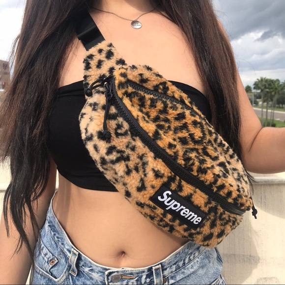 supreme leopard print fanny pack