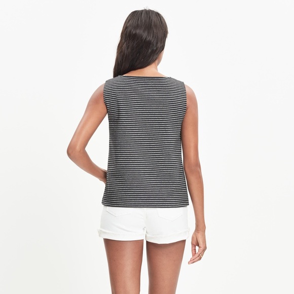 Madewell Striped Crossover Tank Top - Picture 3 of 6