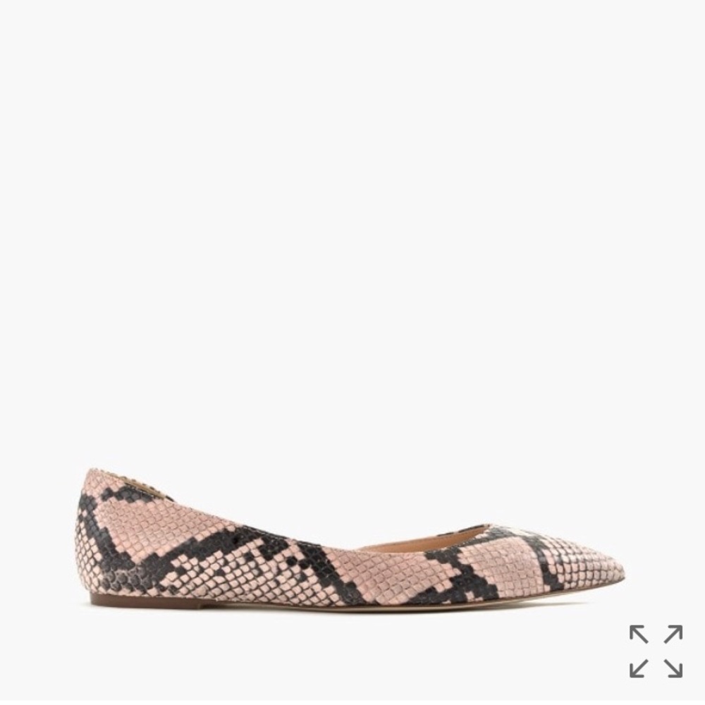 Audrey Snakeskin Flat