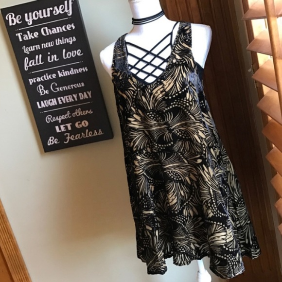 Free People "Ellie" Velvet Burnout Slip Dress - Picture 3 of 4
