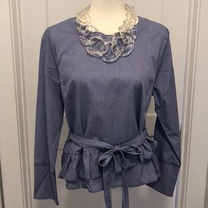 🆕 NWT Adorable Anthropologie mini Check Blouse