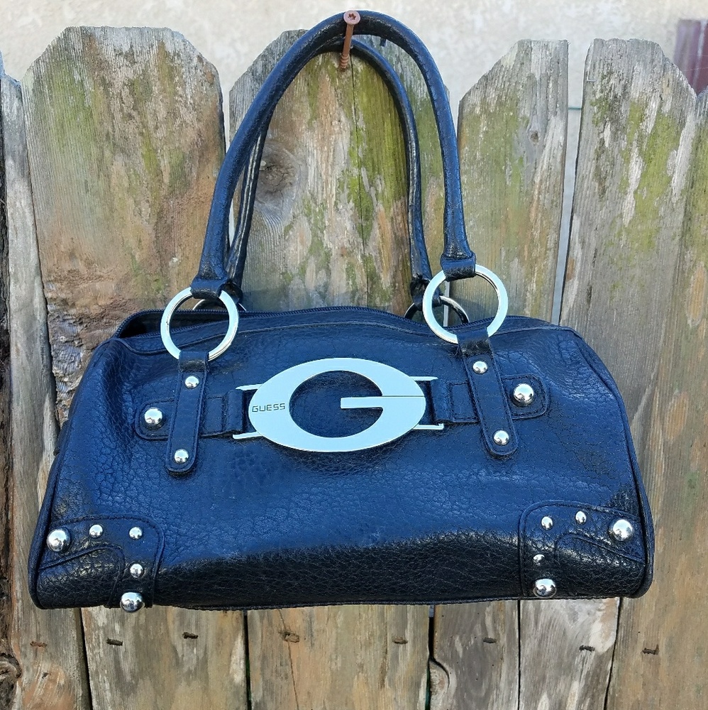 Authentic Guess Black Leather Bag