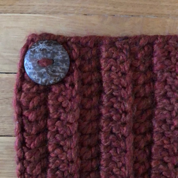 Cute rust-colored boot cuffs with buttons! - Picture 2 of 2