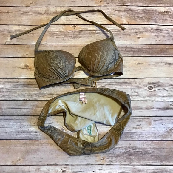 V.S Snakeskin Printed Two Piece Swimsuit - Picture 2 of 3