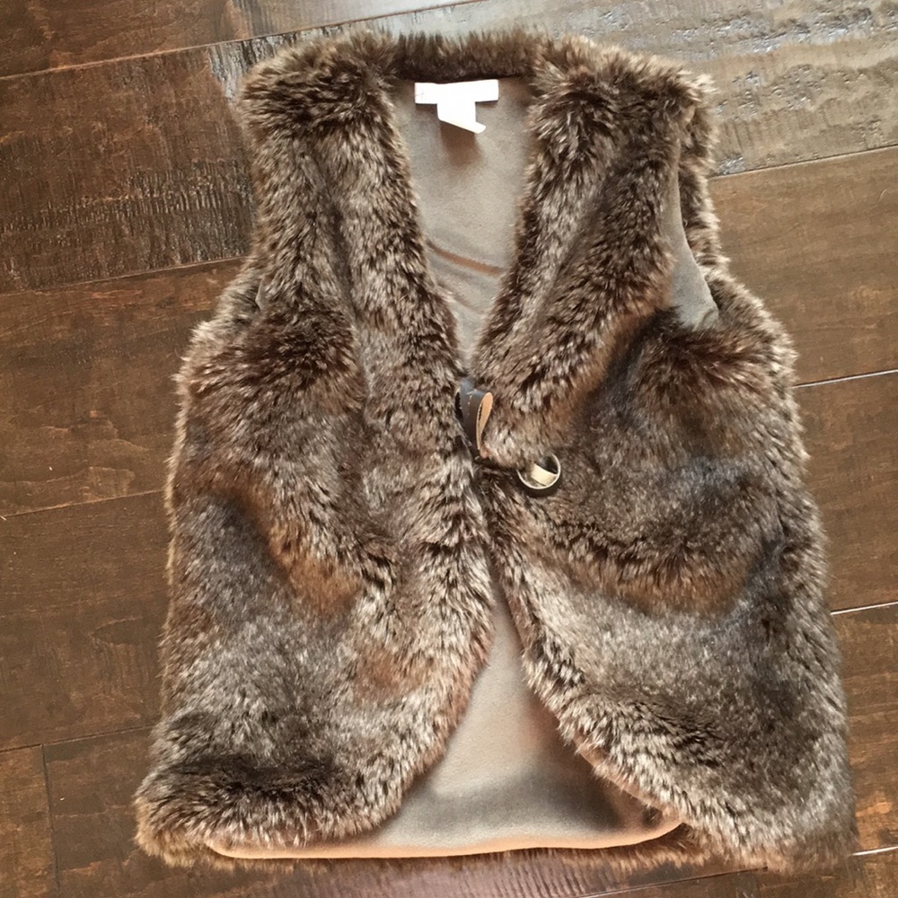 Restoration Hardware faux fur vest